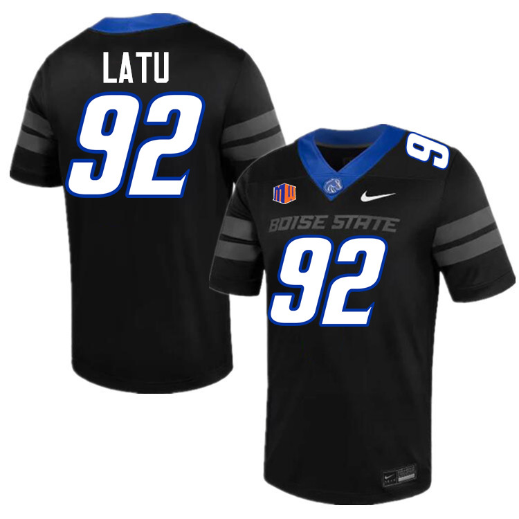 David Latu Jersey, Boise State Broncos College Football Jersey College Uniforms-Black  David Latu Jersey, Boise State Broncos College Football Jersey College Uniforms-Black
